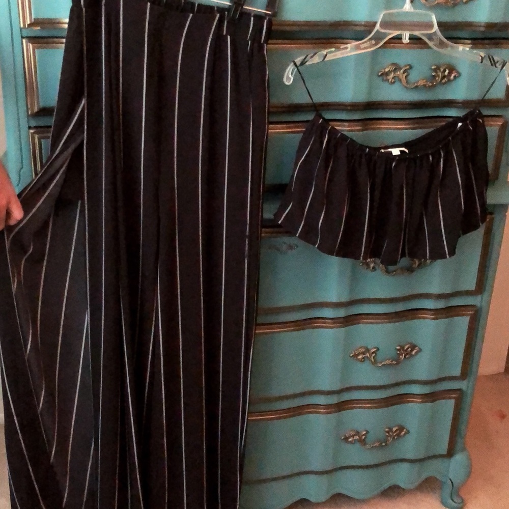 high waisted pants & matching top
